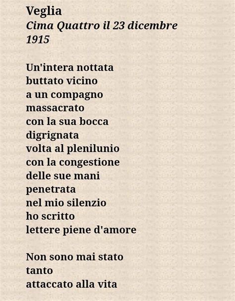 Ungaretti Veglia Testo