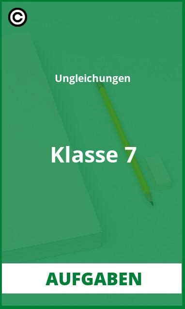 ungleichungen aufgaben klasse 7 pdf