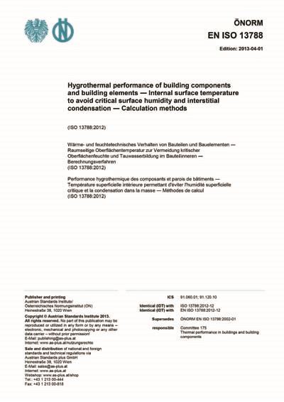Uni En Iso 13788