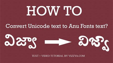 Unicode To Anu Converter