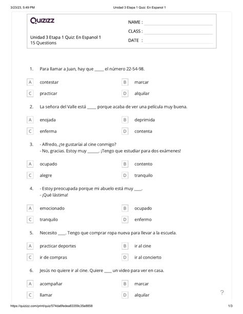 Full Download Unidad 3 Etapa 1 Exam Answers 