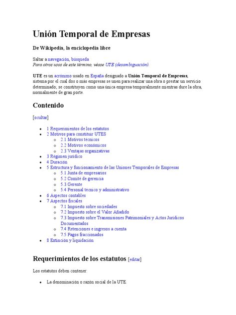 Unión Temporal De Empresas
