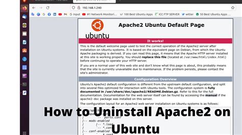 Uninstall Apache2 Ubuntu