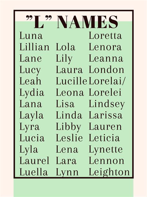 unique girl names that start with la