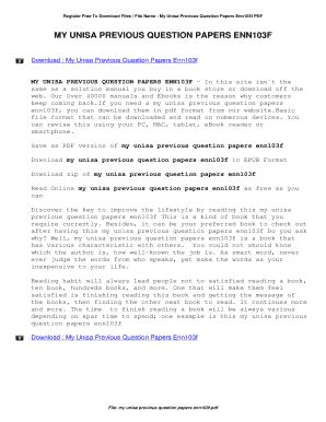 Read Unisa Exam Paper Enn103F 