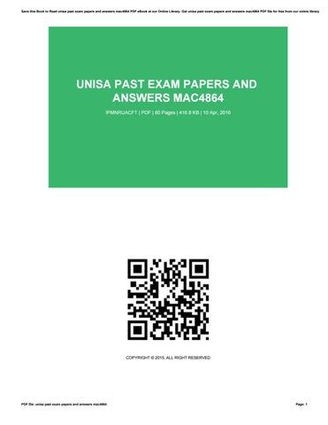 Read Online Unisa Past Exam Papers With Answers C File Type Pdf 