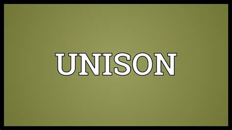 Unison Meaning