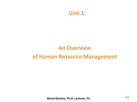 Unit 1 Human Resource Management Hrm Pdfsdocuments