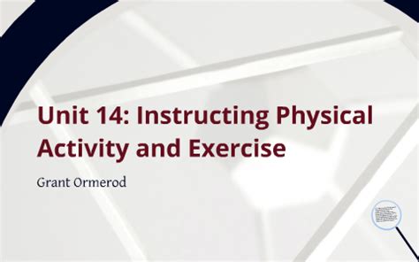 Unit 14 Instructing Physical Activity And Exercise