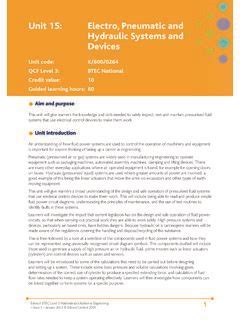 Unit 15 Electro Pneumatic And Hydraulic Systems And Devices