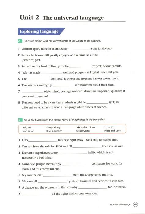 Unit 2 Exploring French Workbook