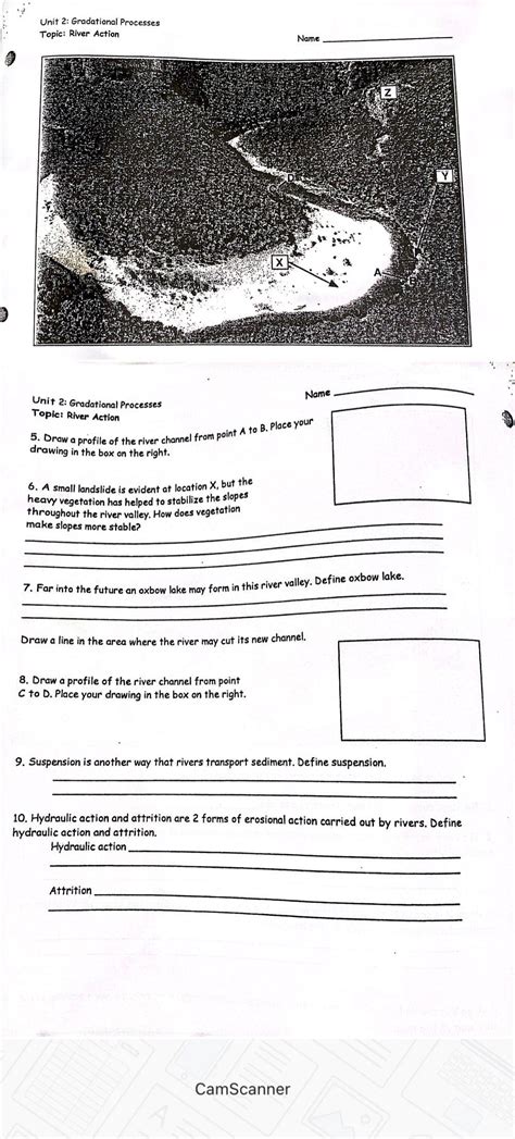 Unit 2 Gradational Processes Topic River Action Name