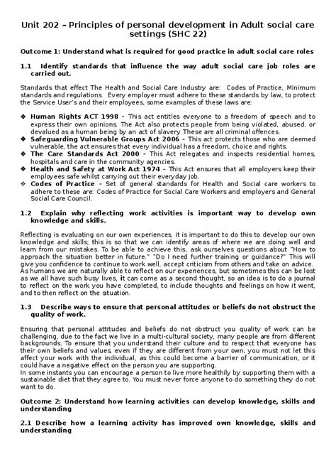 Unit 202 Principles Of Personal Development