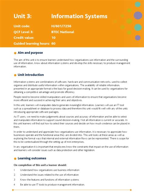 unit 3 information systems d1