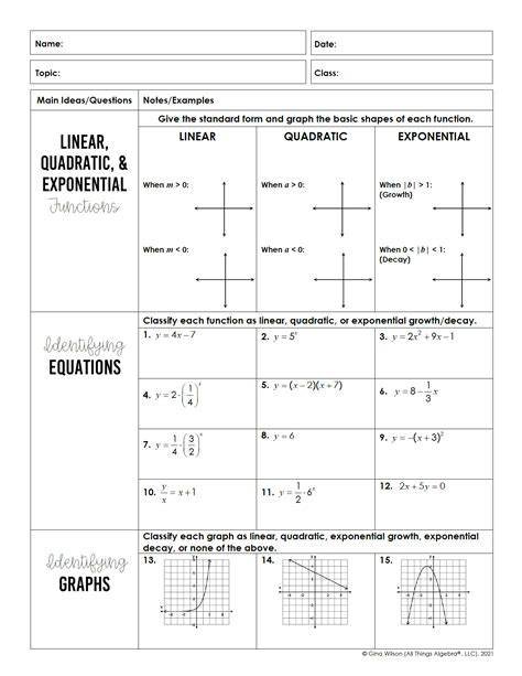 unit 3 linear and exponential functions answers