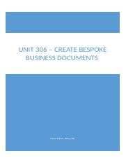 Unit 306 Create Bespoke Business Documents City And Guilds