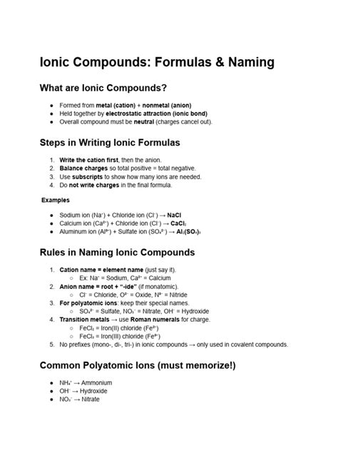 unit 6 1 ionic naming answers