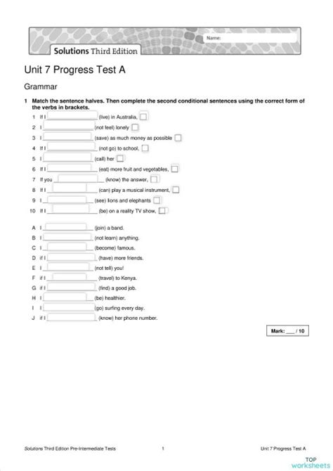 unit 7 progress test