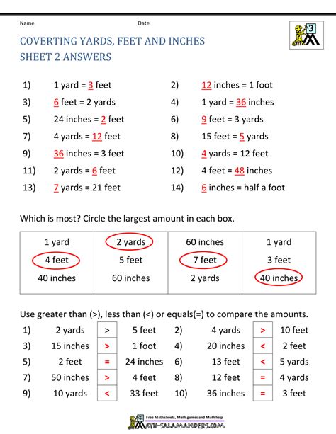 Unit Conversion Worksheet Inches And Feet Customary Units Customary Units Worksheet 4th Grade - Customary Units Worksheet 4th Grade