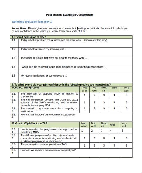 Unit Evaluation Questionnaire Survey - Data Togel Toto Macau 2020
