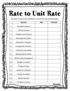 Unit Rates Practice Worksheet Live Worksheets Unit Rate Practice Worksheet - Unit Rate Practice Worksheet