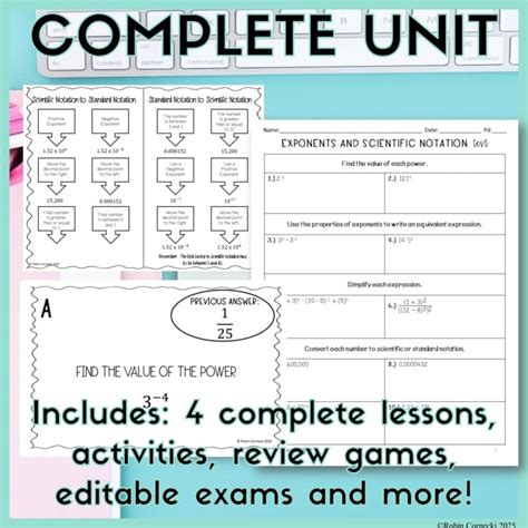 Unit Test Exponents And Scientific Notation