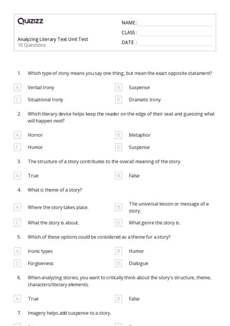 Unit Test Reading And Analyzing Text