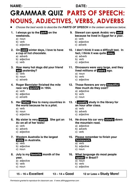 Full Download Unit 1 Review Parts Of Speech Answers Booiss 