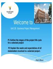 Read Online Unit 28 Business Project Management Edexcel 