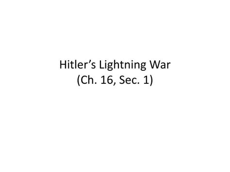 Full Download Unit 4 Chapter 16 Section 1 Guided Reading Hitler S Lightning War Answers 