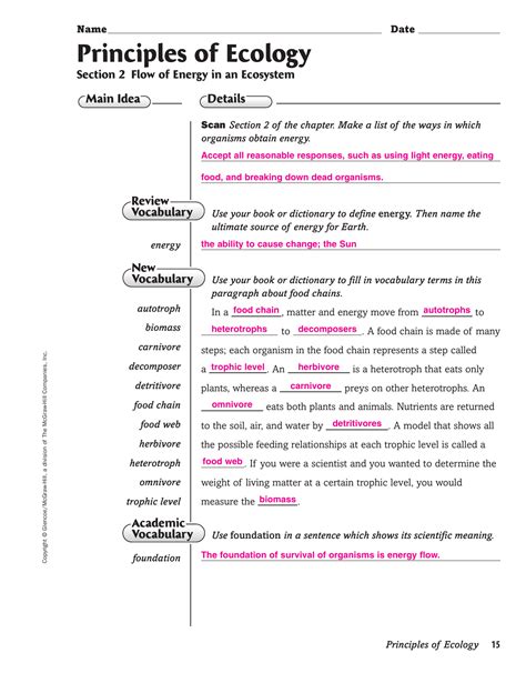 Download Unit 5 Ecology Chapter 2 Answer 