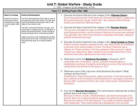 Read Unit 7 Study Guide Weebly 