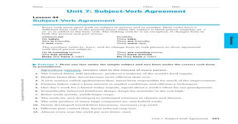 Full Download Unit 7 Subject Verb Agreement Wikispaces Istcteacher 