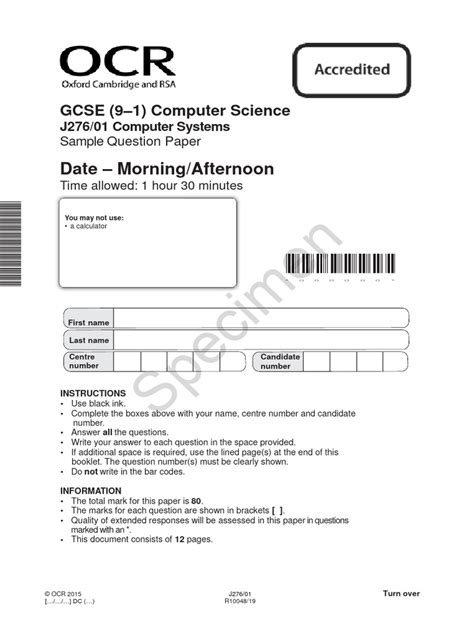 Full Download Unit J276 01 Computer Systems Sample Assessment 