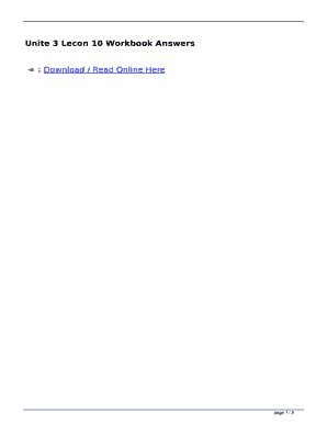 Full Download Unite 3 Lecon 10 Workbook Answers 
