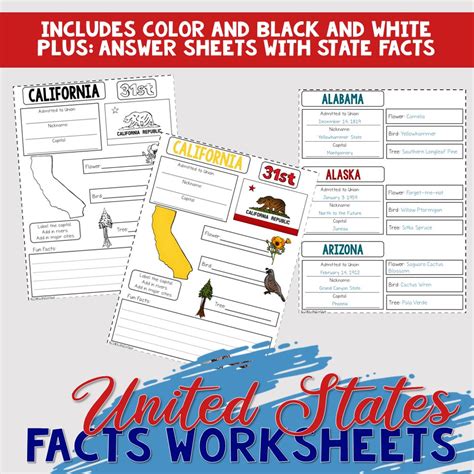 United States Facts Worksheets And Printables Homeschool Label The States Worksheet - Label The States Worksheet