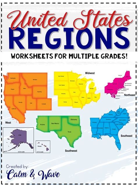 United States Regions Worksheets By Calm And Wave Regions Of The United States Worksheet - Regions Of The United States Worksheet