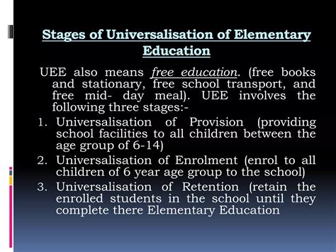 Universalization Of Education