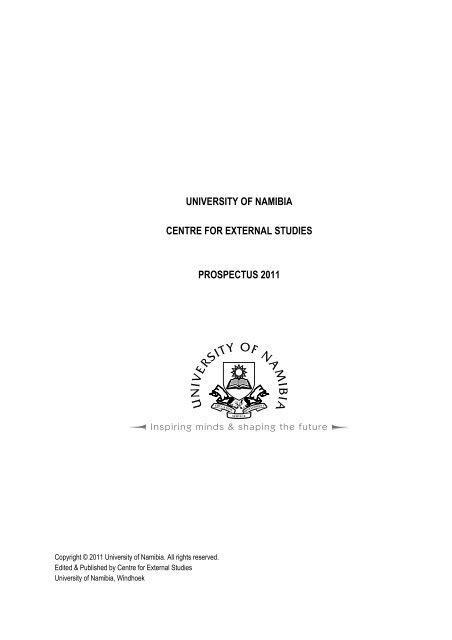 University Of Namibia Prospectus 2014