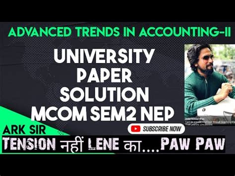 University Paper Solution Mcom Mumbai