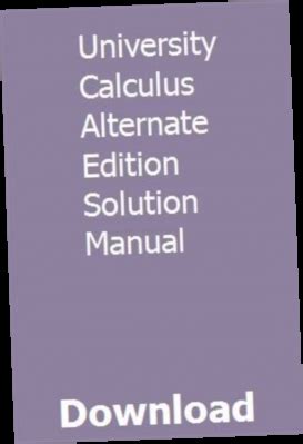 Read Online University Calculus Alternate Edition Pdf 