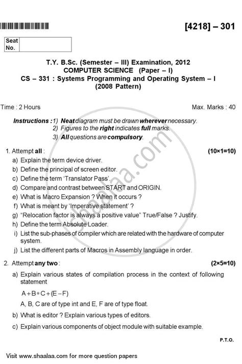 Read Online University Question Paper For Tybsc 