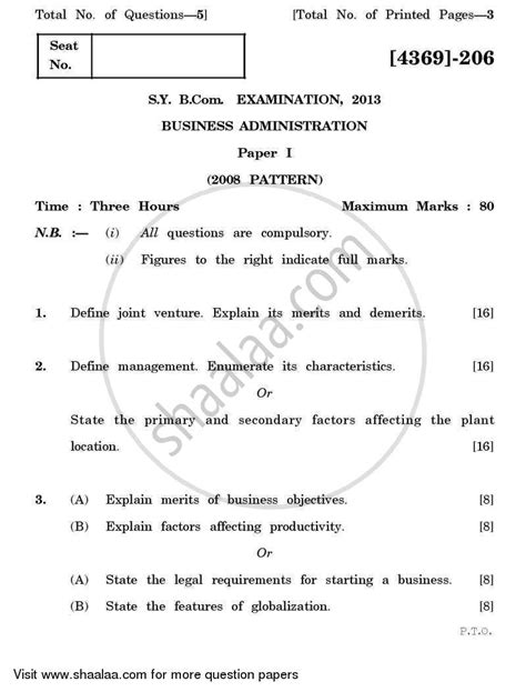 Full Download University Question Papers Sybcom 