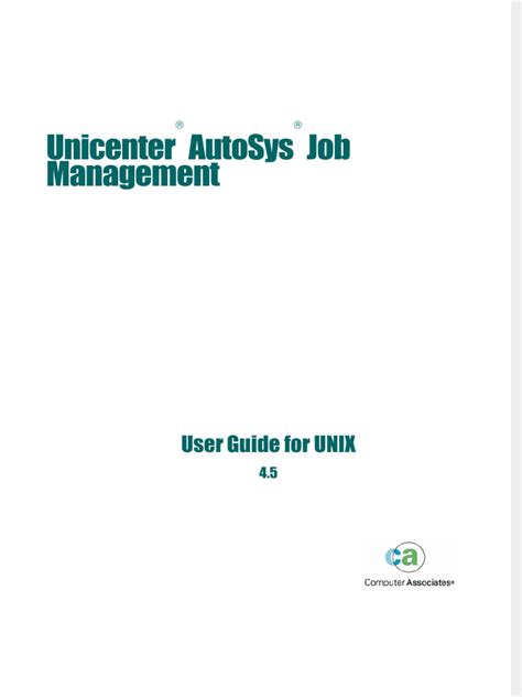 Unix Autosys User Guide