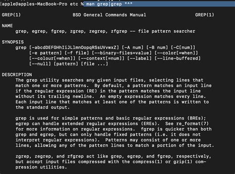 Unix Grep Manual