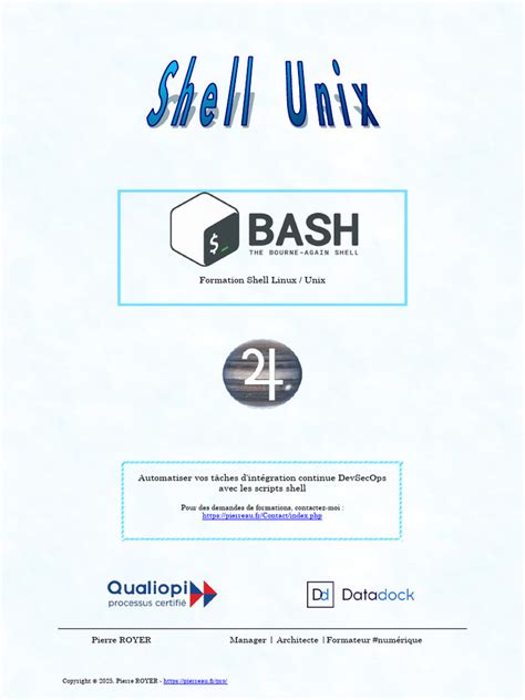 unix shell guide de formation avec 160 exercices