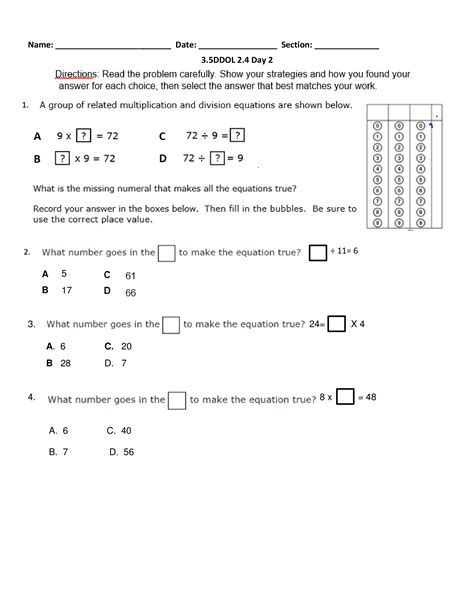 Unknown In Multiplication Or Division Equation Within 100 Divison Worksheet 3rd Grade 100 - Divison Worksheet 3rd Grade 100