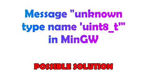 unknown type name bool mingw