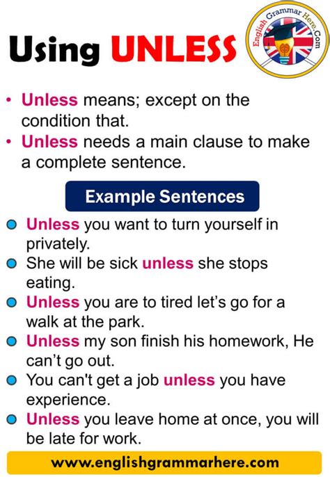 unless in sentence