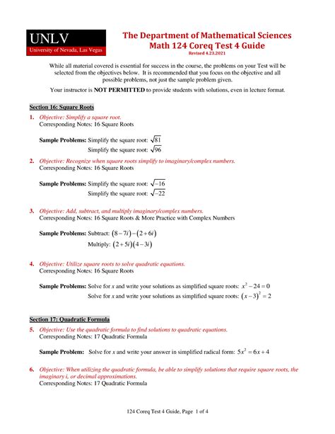 unlv math placement test study guide